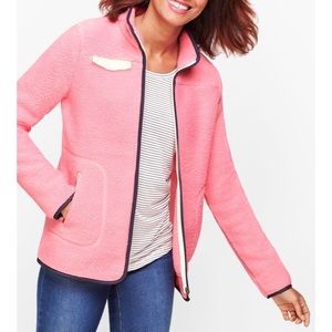 Talbots Pink Sherpa Fleece Jacket